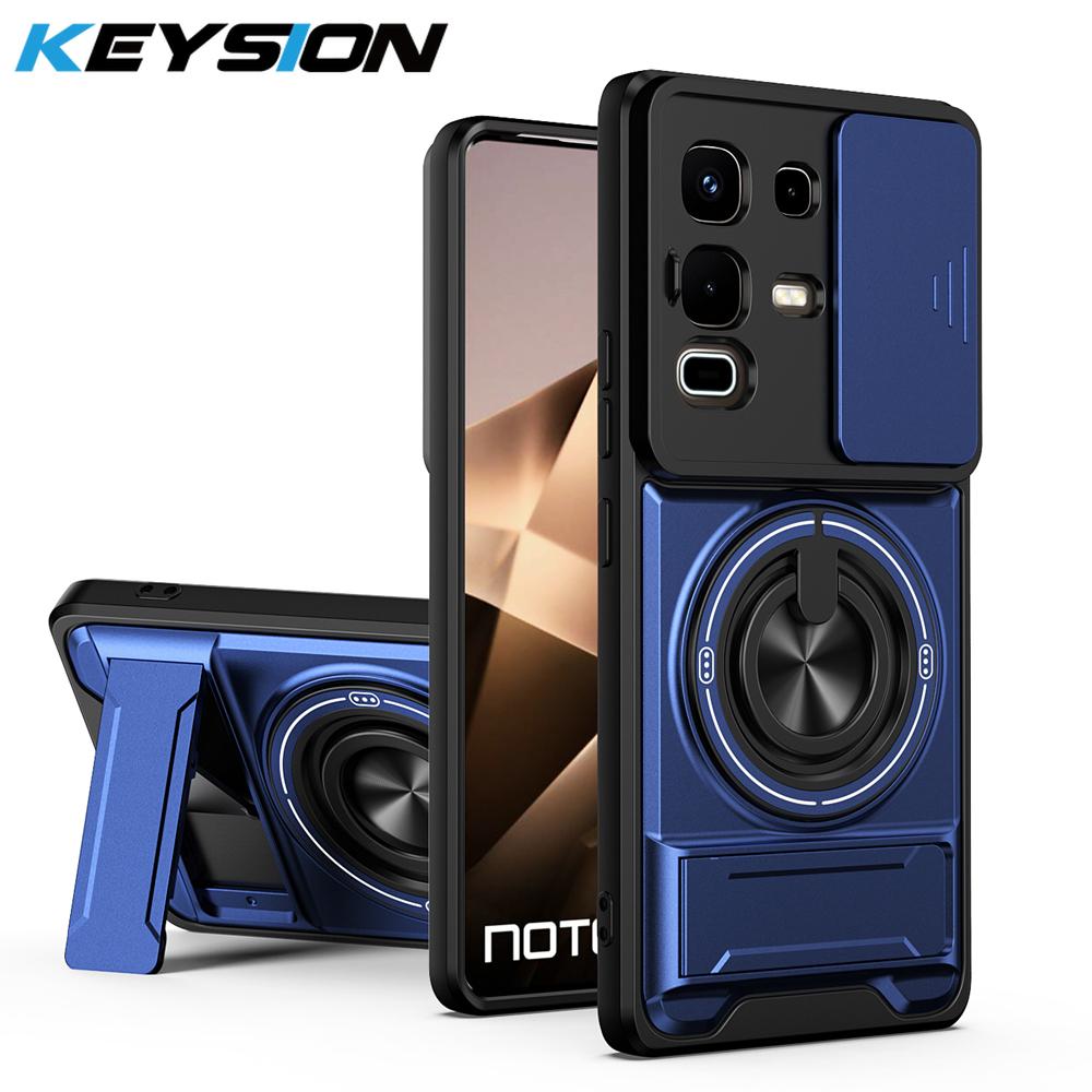 KEYSION Magnetic Phone Case for Infinix Note 50 4G 50 Pro+ 50S 50X 5G Slide Camera Protection Upright Kickstand Shockproof Cover