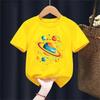 Fun solar system planet print summer childrens Tshirt