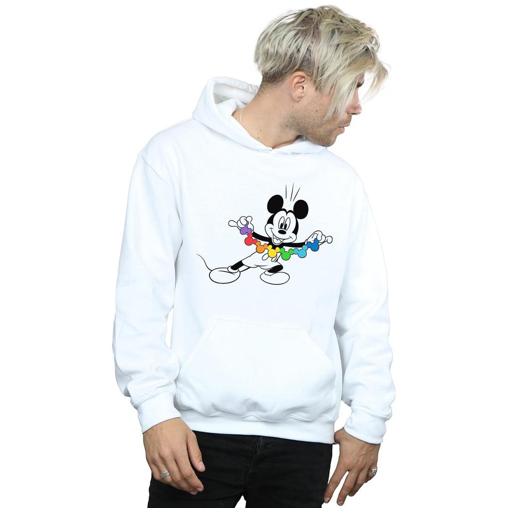 Disney Herren-Hoodie mit Mickey-Mouse-Regenbogenkette