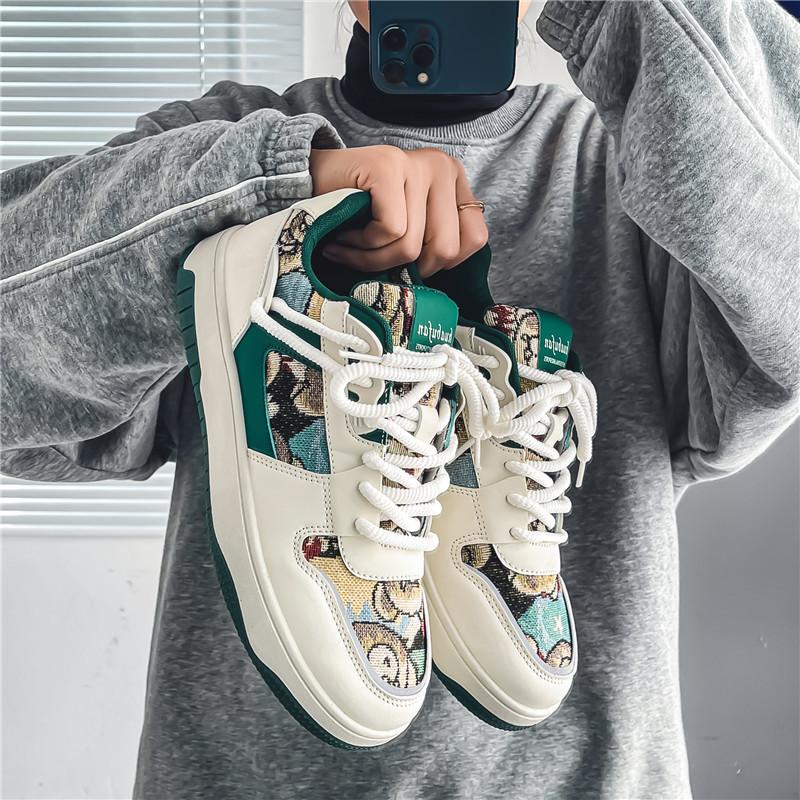 

Мужская обувь 2024 года, новая весенняя обувь бренда Tide, универсальная повседневная спортивная обувь Bear Board, нишевая оригинальная обувь с толстой подошвой, увеличивающая прилив 39