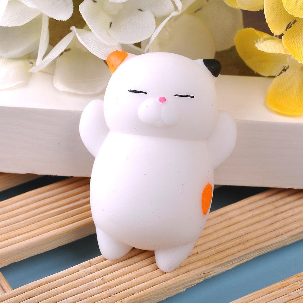 Roztomilý Mochi Kočka Mačkací Léčivá Zábava Děti Kawaii Hračka Stres Dekor Odlehčovač