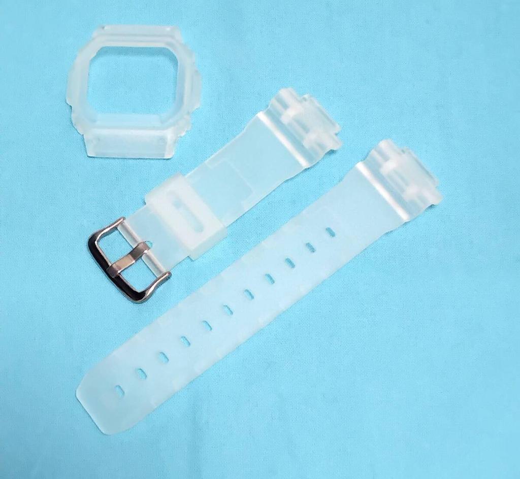 CASIO Bezel and Strap Clear Compatible Speed G-SHOCK GW-M5610 GW-M5600 G-5600E GLX-5600 Set, Skeleton, Parts