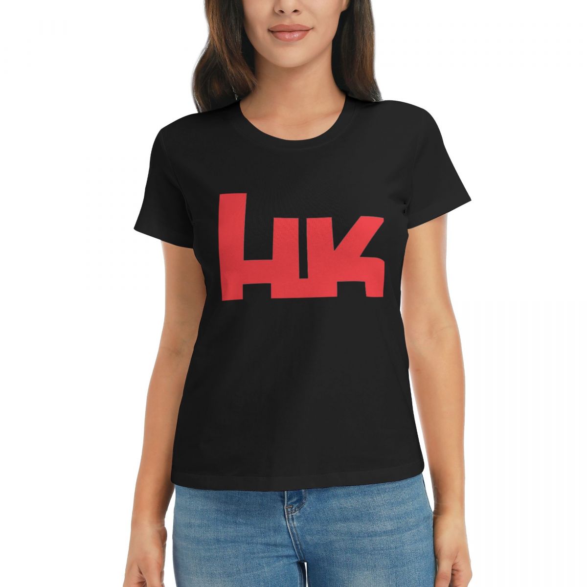 

Women TShirt Heckler Koch Hk Logo Summer Short Sleeve Tees Round Neck Cotton T Shirts Clothes Tops Streetwear 4XL