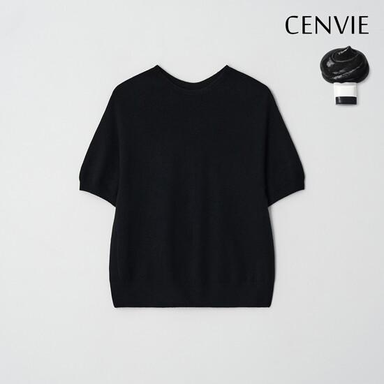 Senbi Round Neck Short Sleeve Knit Bloom Aircompo