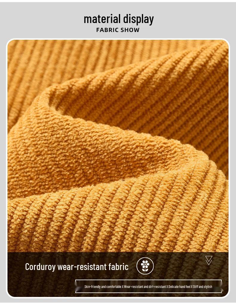 2025 Men's Corduroy Jacket with Lambswool Lining - High-Quality Autumn/Winter Coat