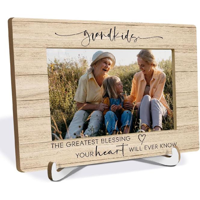 Grandkid Gifts Picture Frame 4x6, Appreciation Grandchildren Picture Photo Frames for Desk Tabletop Decor, Frame from Grandchildren for Grandma