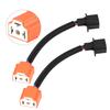 2Pcs H13 9008 To H4 9003 Hb2 Adapter Headlight Conversion Cable Female Led Light