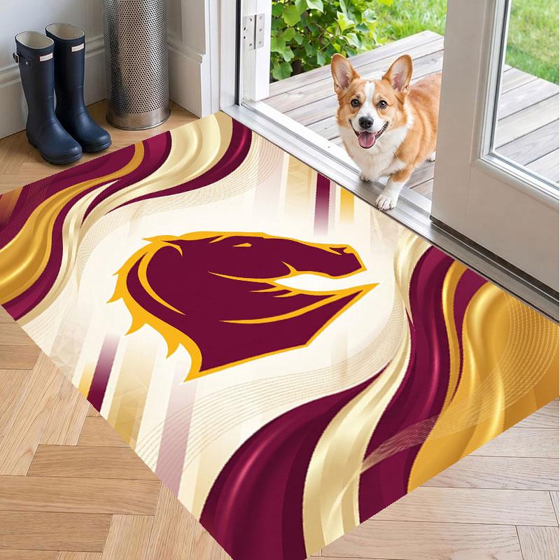 Soft Floor Carpet Brisbane Broncos Pattern Area Rug Decorative Mat For Home Room Decoration