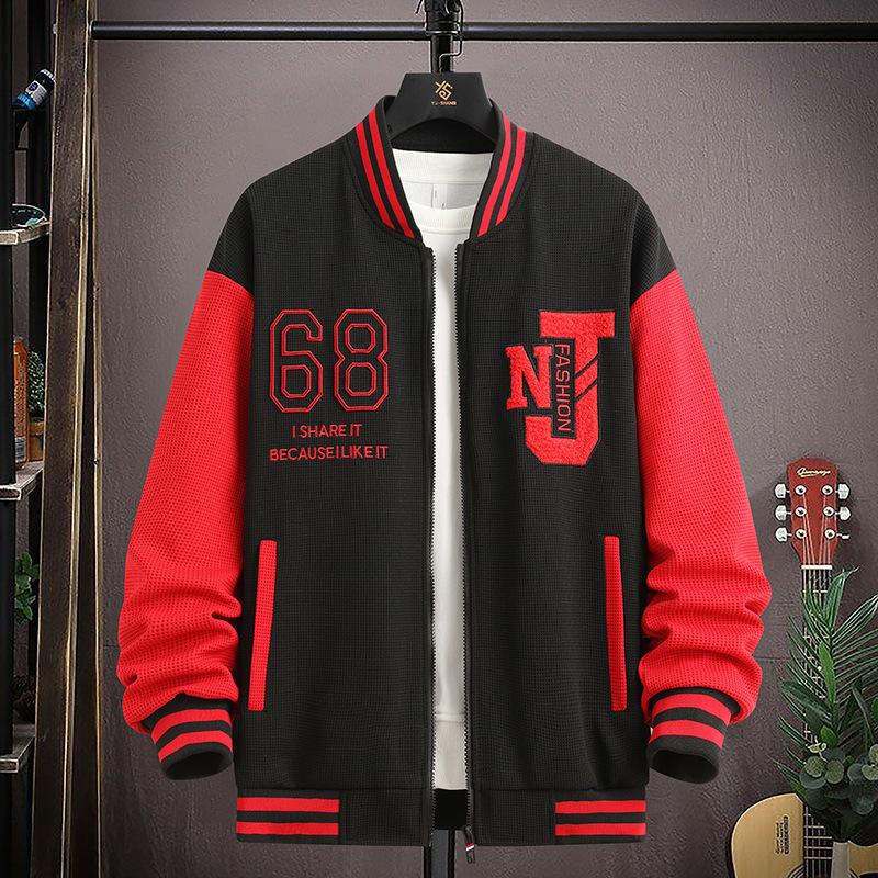 

Новая подростковая вышивка, вставки, контрастный цвет, свободная куртка, куртка-бомбер, куртка S