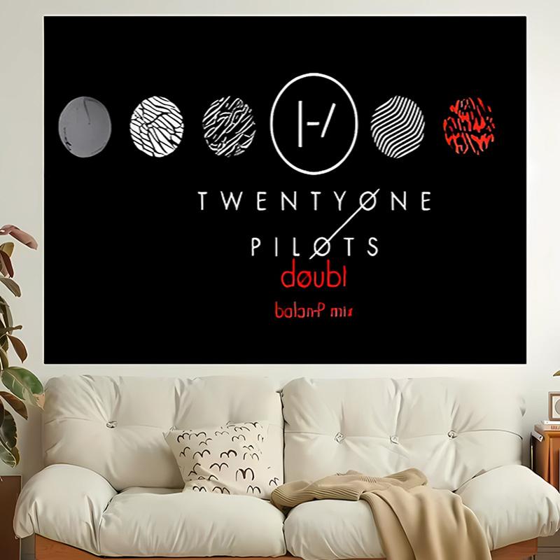 1pc Tyler Joseph and Josh Dun1 Tapestry, Living Room, Bedroom, Office, Party Decor, Ideal Festive Gift