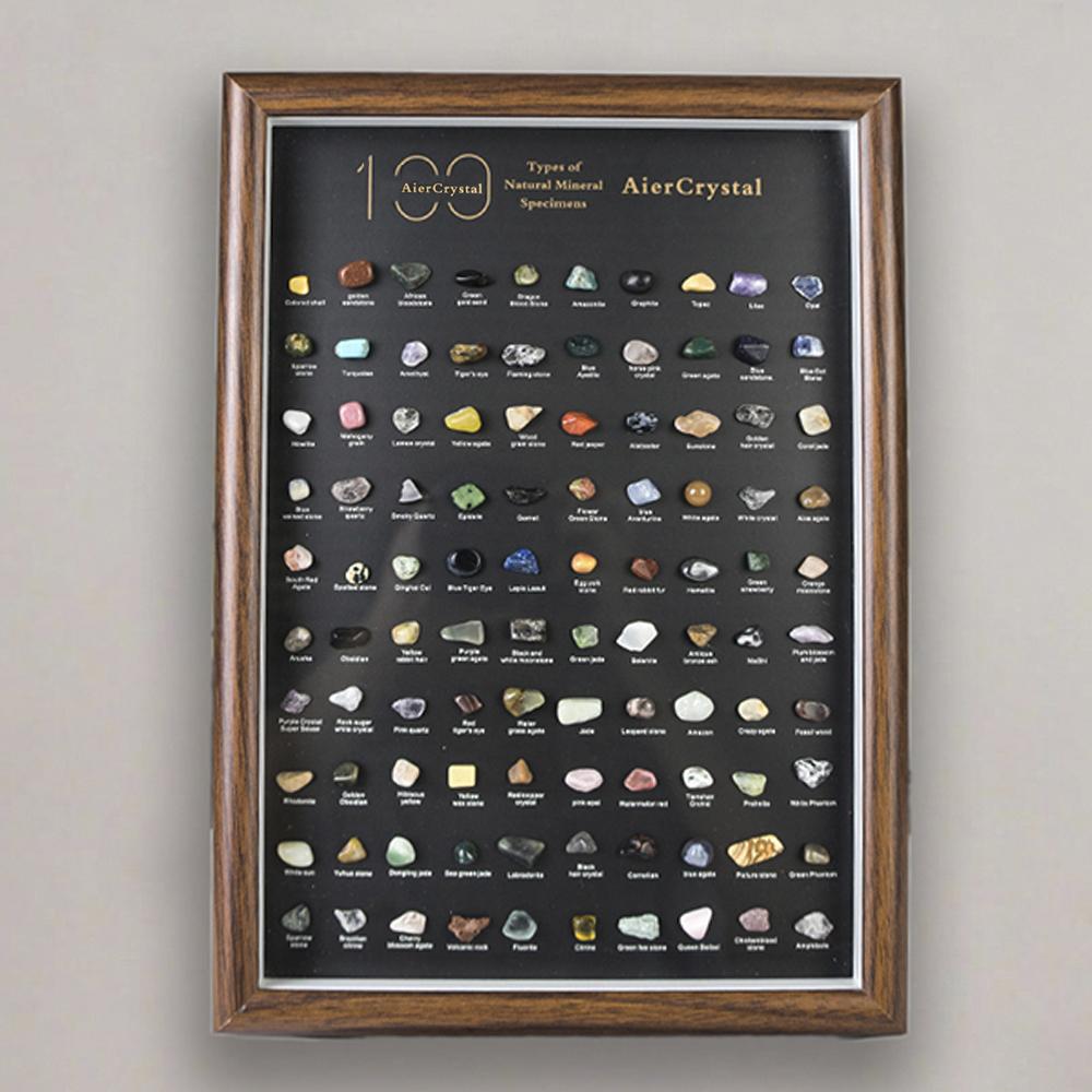 100 Pcs Mineral Specimen Set Natural Crystals And Healing Stones Polished Multicolor Stone For Home Decoration And Gift Giving