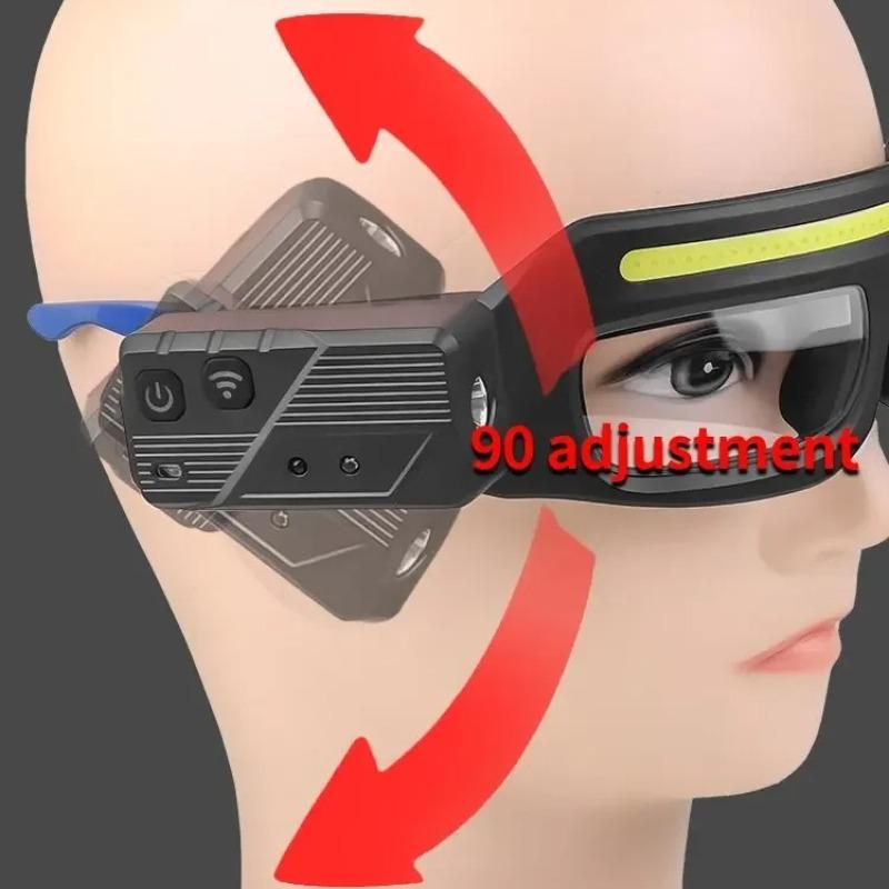 XTE multifunctional glasses light TYPE-C charging warning headlight, compact and portable, sensor headlight