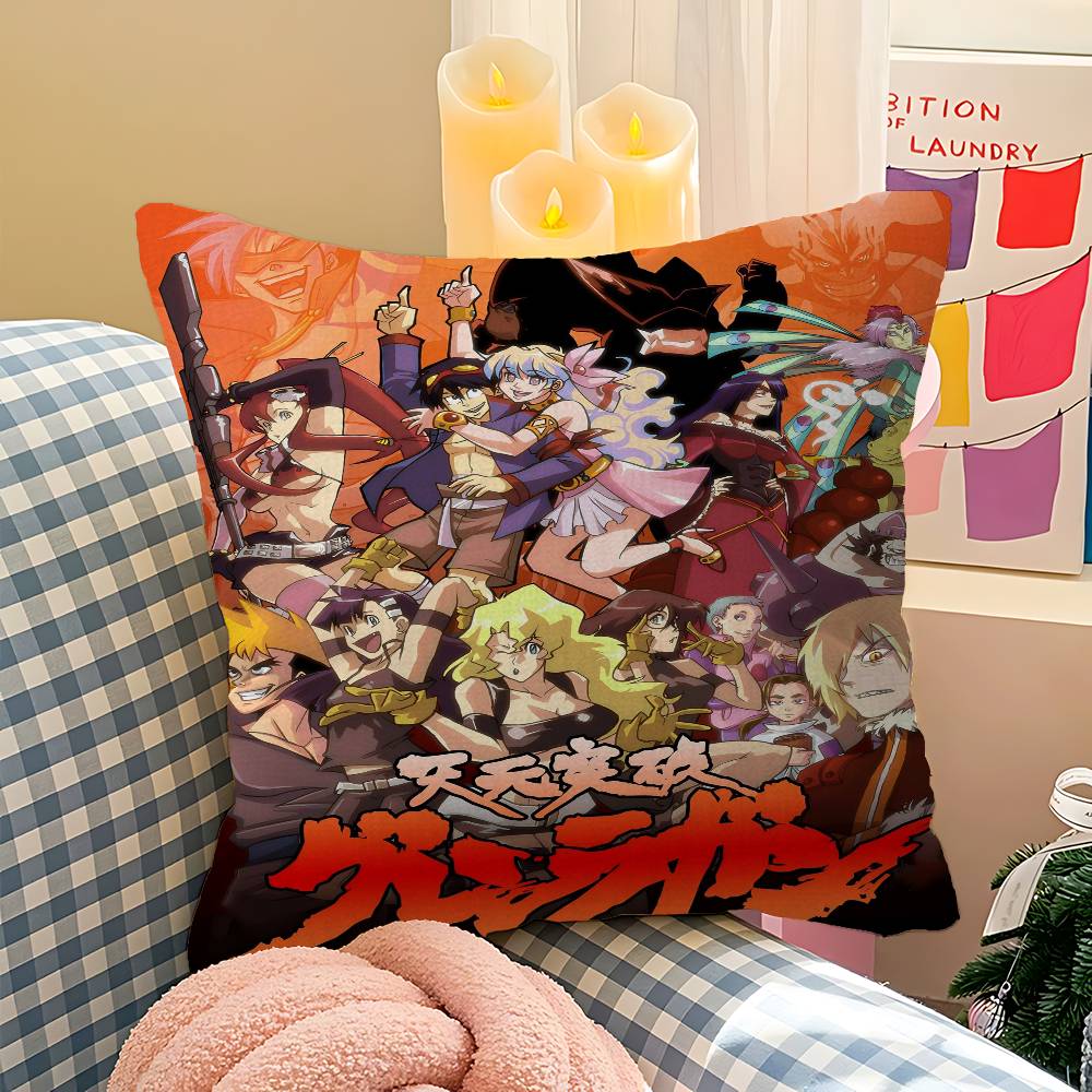 Anime G-Gurren Comics Lagann Pillow Gift Home Office Decoration Pillow Bedroom Sofa Car Cushion CoverPillow Case