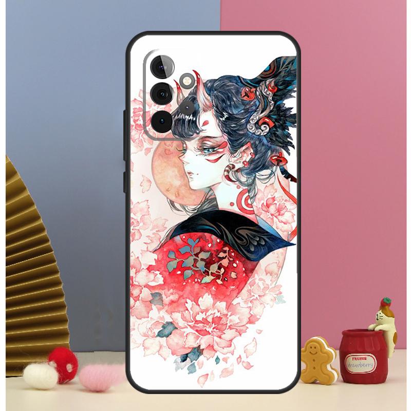 Japanese Style Anime Fox Case For Samsung Galaxy A52 A72 A13 A33 A53 A14 A24 A34 A54 A15 A25 A51 A71 A12 A32 Cover
