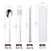 ZISIZ 304 Stainless Steel 3-Piece Travel Cutlery Set (2-Pack)