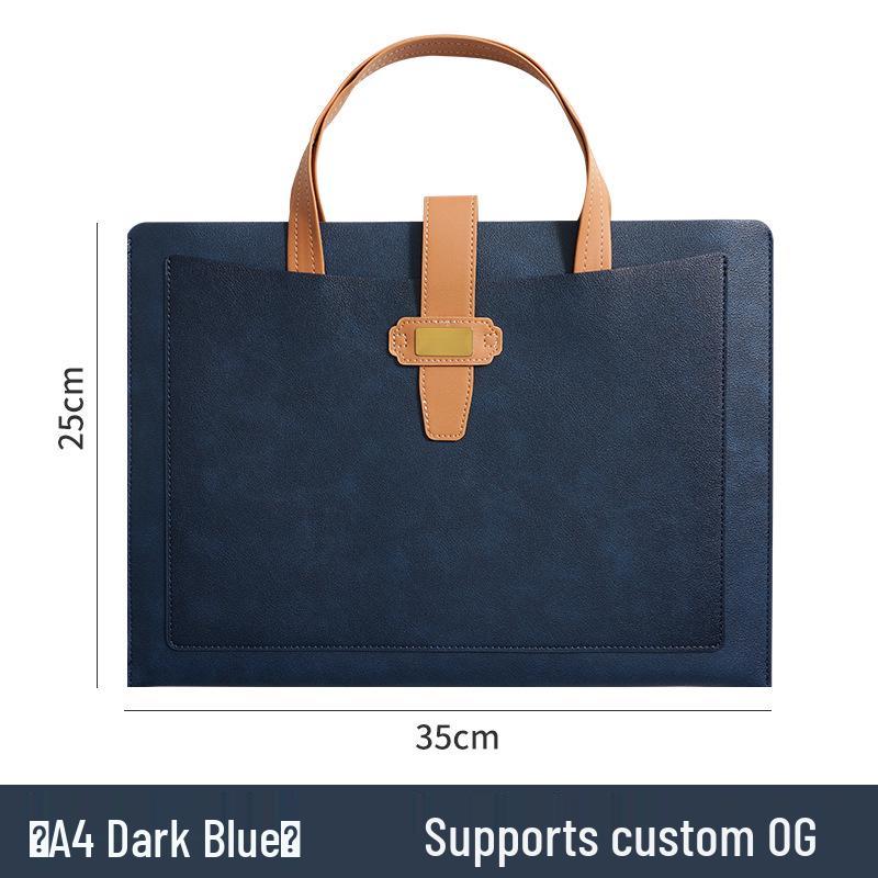 A4 Leather Business Document Organizer with Custom Logo Printing A4