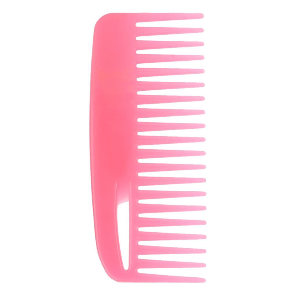 

Цветной большой расческа для укладки волос с широкими зубьями, антистатическая парикмахерская расческа, инструмент для укладки волос, розовый розовый