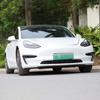 Front Fog Lamp Eyebrow Wind Knife For Tesla Model 3 Y 2016-2023 ABS Glossy Black Fog Lamp Trim Carbon Look Blade Trim Light