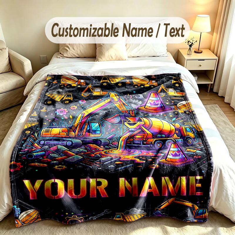 Fantasy Magic Theme Soft Blanket Personalized Custom Name Text Print Warm Blanket Home Sofa Bedroom Decor