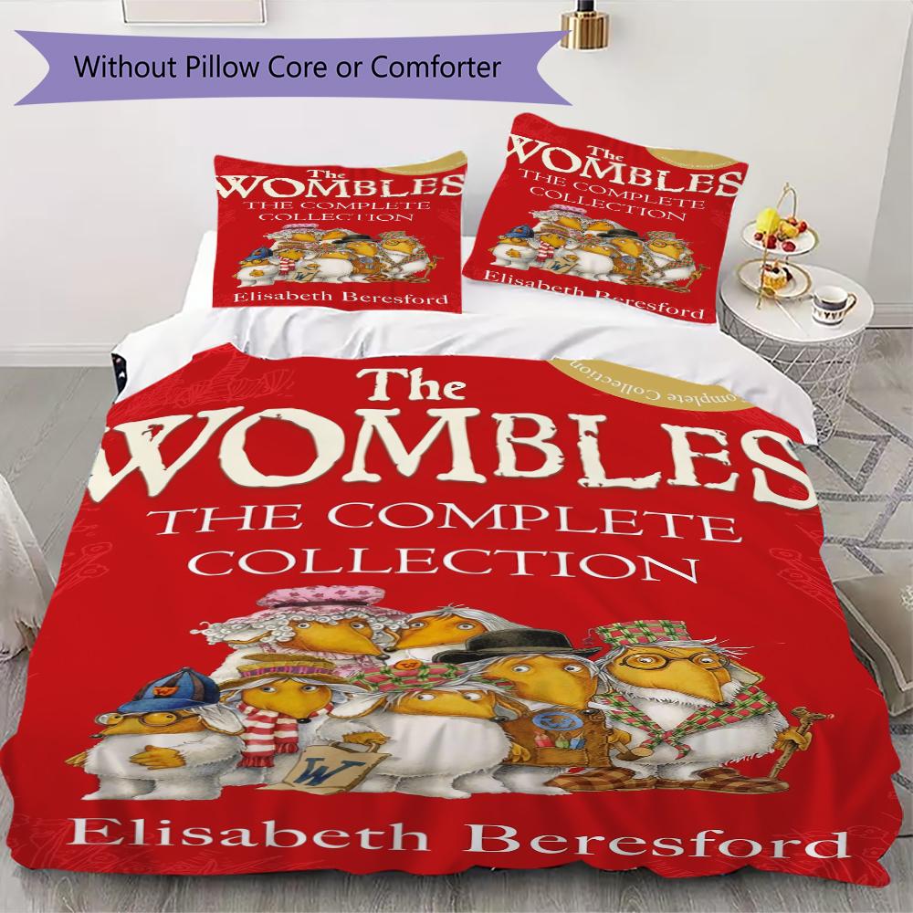 

The Wombles Pattern Bedding uilt Set uilt Cover Pillowcase Home Decoration Birthday Gift (1 * duvet cover + 2 * pillowcase without core)218 135x200cm