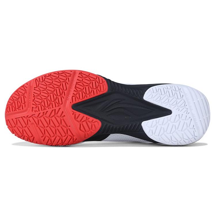 New LINING Badminton Shoes Unisex Low top Black/White/Red AYTS020-2