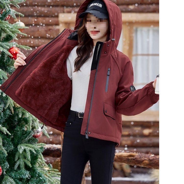 

Ankola Women s Red Petite Cotton Parka - Short, Versatile Fashion Jacket for Winter 2025 3XL (suggested for 135-150 jin)