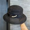 Summer New Transparent Versatile Fisherman Hat Children Pearl Chain Sunshade Sun Protection Hat Casual French Beach Top Hat