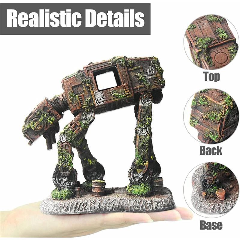 Dekorace akvárií Star Wars Akvarijní příslušenství Malé až velké Akváriové pryskyřice Dekor pro Betta Úkryty zlaté rybky Jeskyně Skrýt ozdobné pozadí