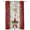 Perdele de fereastră cu stele cu cinci colțuri din lemn roșu de Crăciun pentru sufragerie dormitor perdele de bucătărie modernă de lux Draperii din material