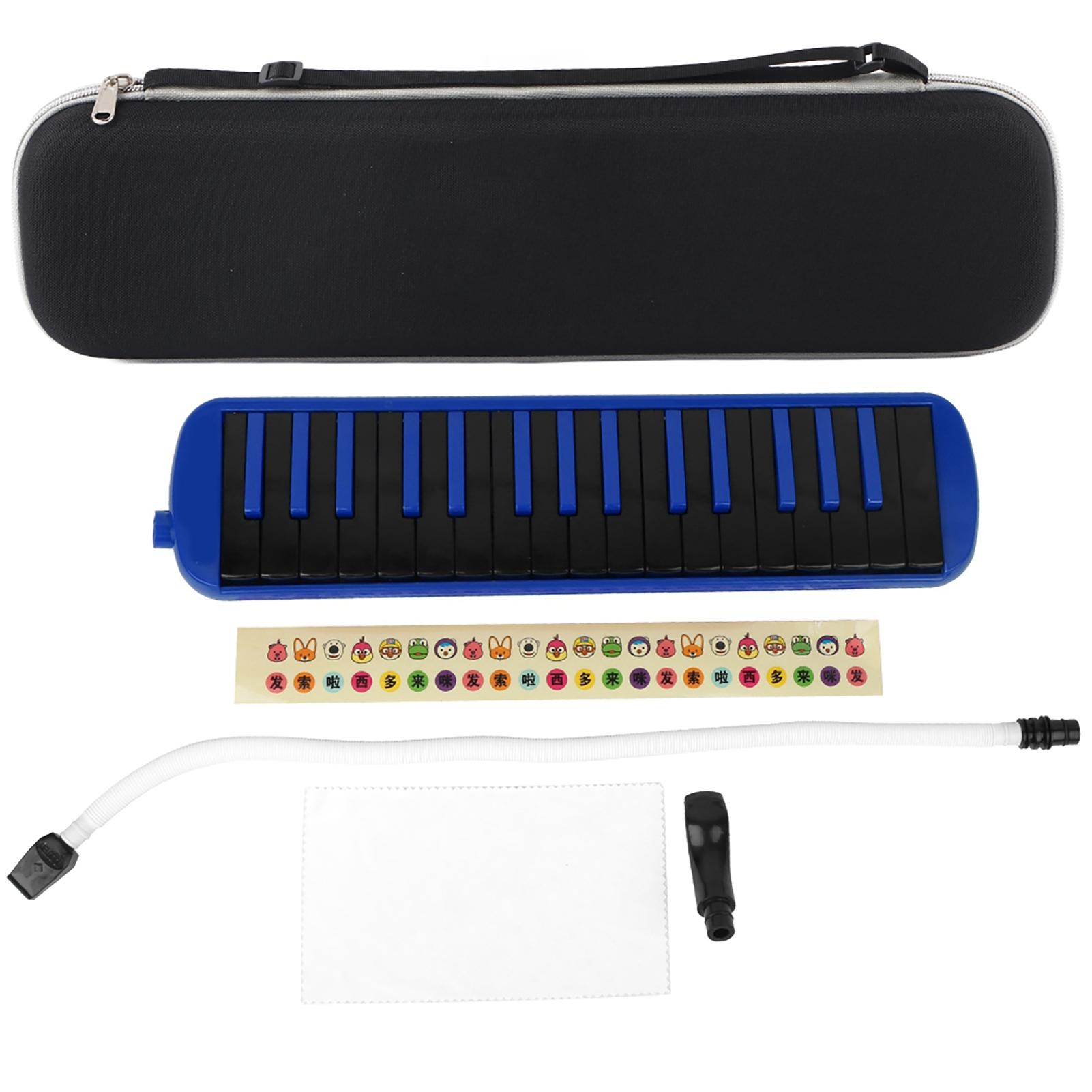 Музыкальный инструмент Melodica 32 Key Wind, подходящий для сумки для начинающих F32s(синий )
