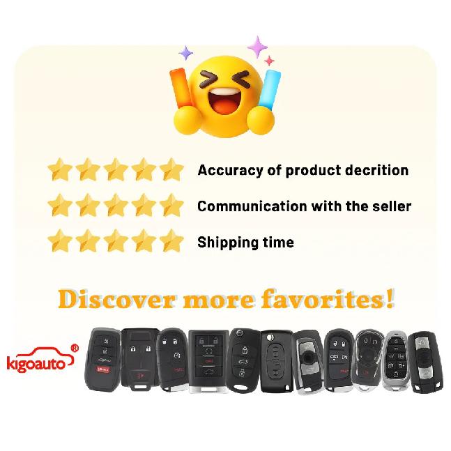 kigoauto FCC YG0G21TB2 Smart Key shell 5 button for 2021-2022 Buick Envision PN 13537970
