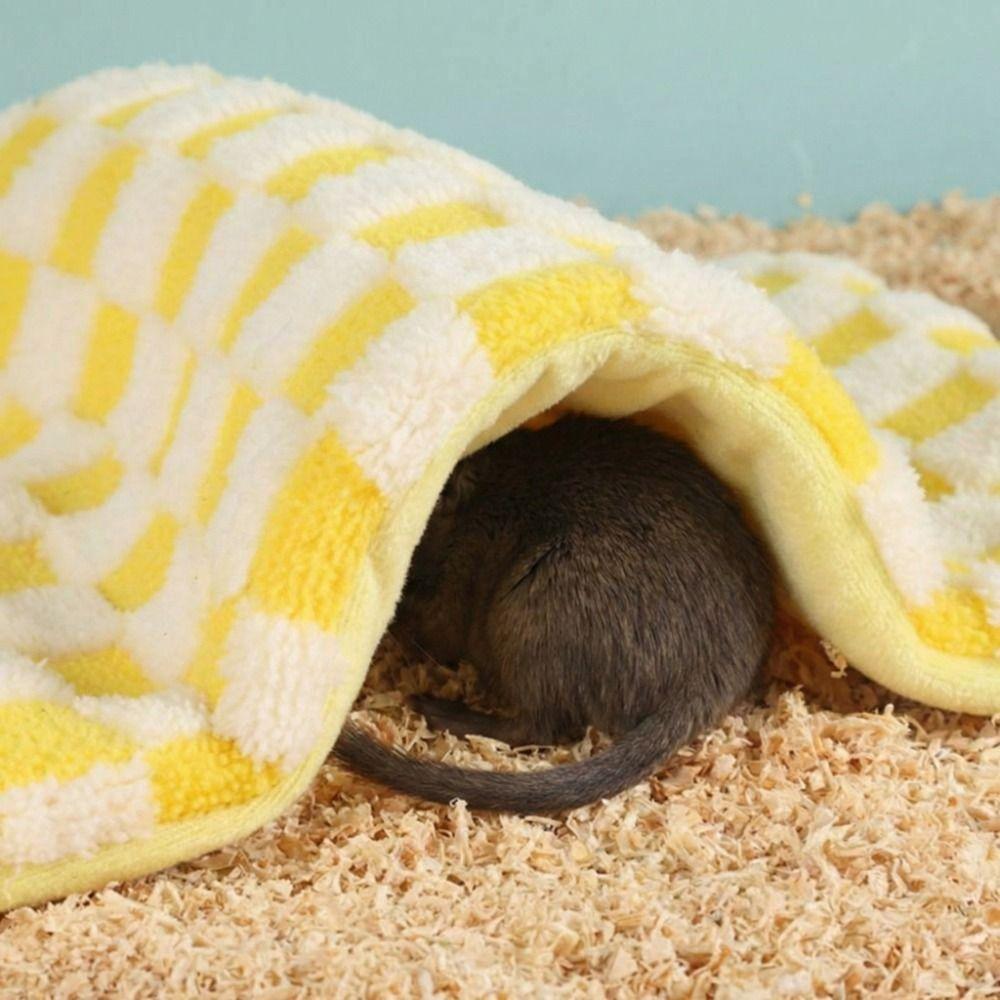 Warm Guinea Pig Tunnel Pad Windproof Foldable Hamster Cotton Mat Soft Hamster Rest Shelter Pet Habitat
