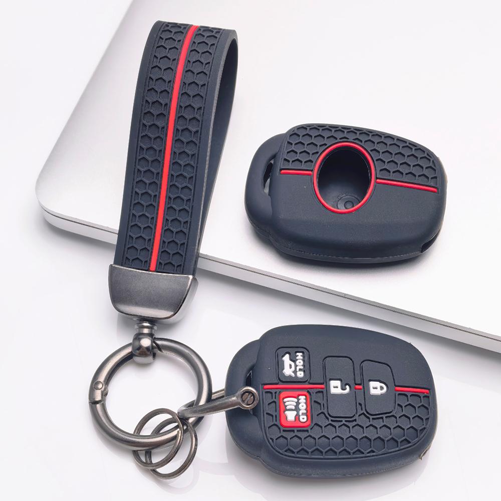 Portachiavi Copritastiera in Silicone per Toyota Corolla Camry RAV4 Highlander Prado, Adatto per Toyota Corolla Camry RAV4 Yaris Hilux Highlander Prado Vios Fortuner