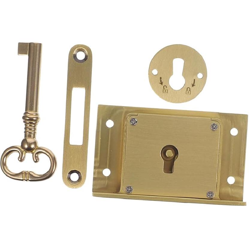 

1 комплект Домашний замок для шкафа Латунный мебельный замок Сверхпрочный дверной замок Замки для шкафов с ключами Латунный замок для стола Замки для мебельных шкафов Замок для витрины 1.8 D x 1.8 W x 0.4 H (1 золотой