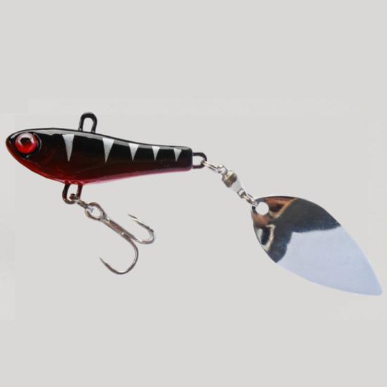 5Pcs Fishing Lures Realistic Looking Bright Colors Rotation Spoons Freshwater Spinner Artificial Metal Lures Hard Baits