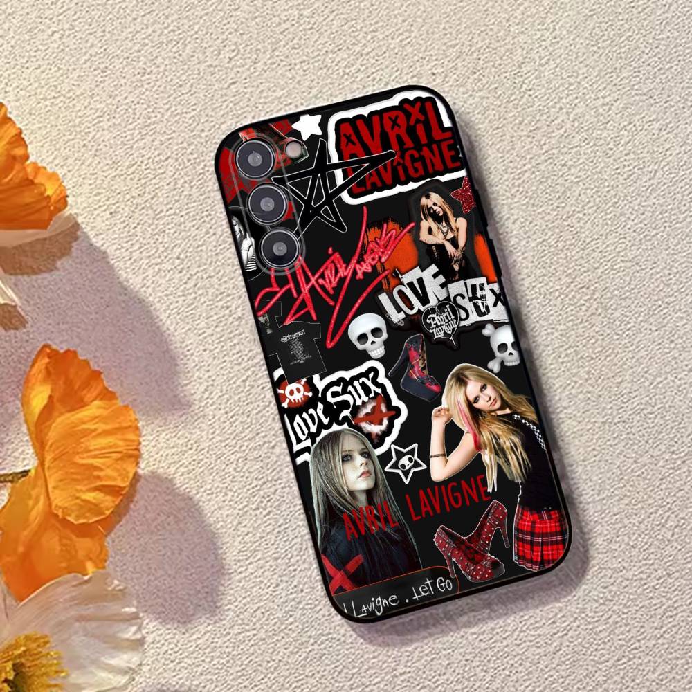 Singer Avril L-Lavigne Phone Case For Samsung Galaxy A73,A72,A71,A70,A53,A52,A51,Soft Silicone Black Cover