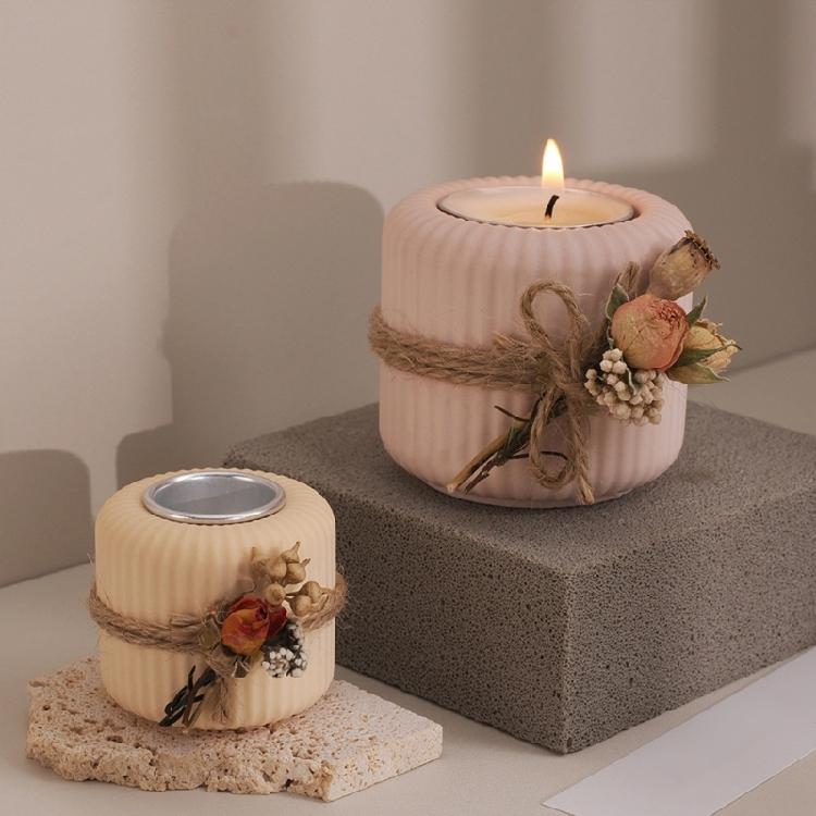 Silikon-Teelichthalter-Formen Zylinder Silikon-Kerzenständer-Form für Kerzentasse Teelichthalter Kerzenständer Dekoration