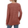Autumn Winter Long Sleeved Top with Round Neck Pleated Knit Solid Color Loose Fitting Women's T-shirt