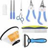 Dog/Cat Grooming Kit 9 Accessories with Organizer Bag
