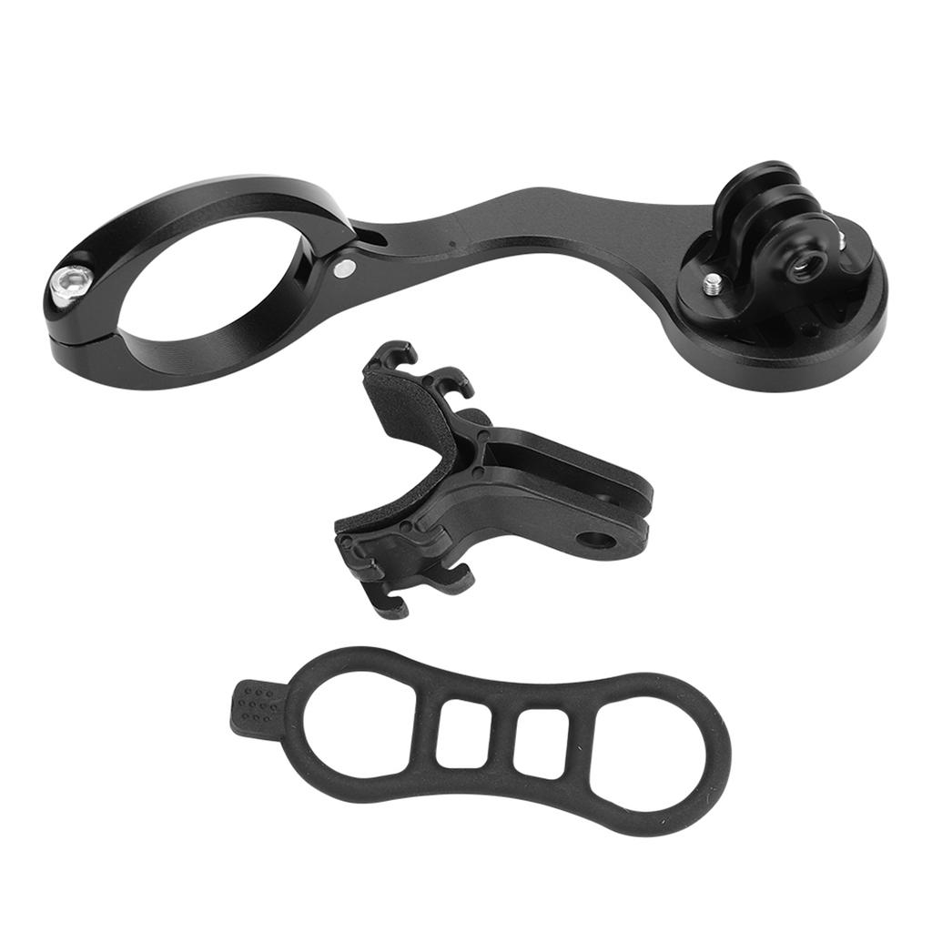 Aluminum Alloy Bicycle Computer Torch Action Camera Extension Mount(Black, for Garmin IGPS)