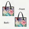 Fashion Geometric Marble Pattern Tote Bag Casual Daily Portable Handbag for Women