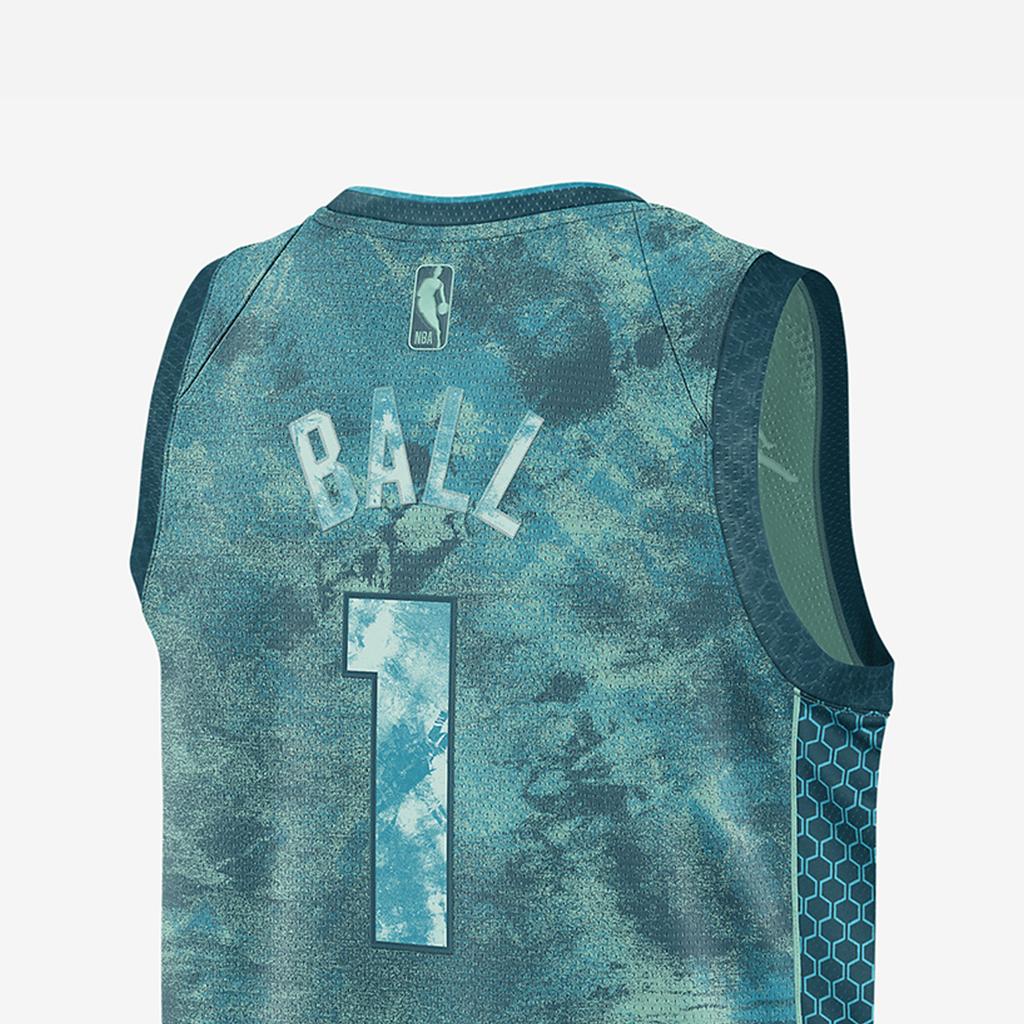 Nike NBA Lamelo Ball Hornets 2023 Dres Teal Pánský Streetwear FD4104-305