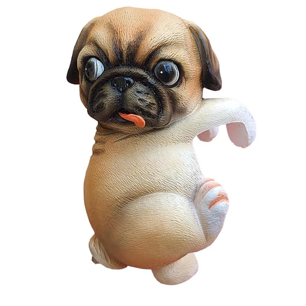 3D Dog Climbing Garden Statue Simulation Exquisite Puppy Resin Ornament Durable Novelty Fish Tank Figurine Living Room