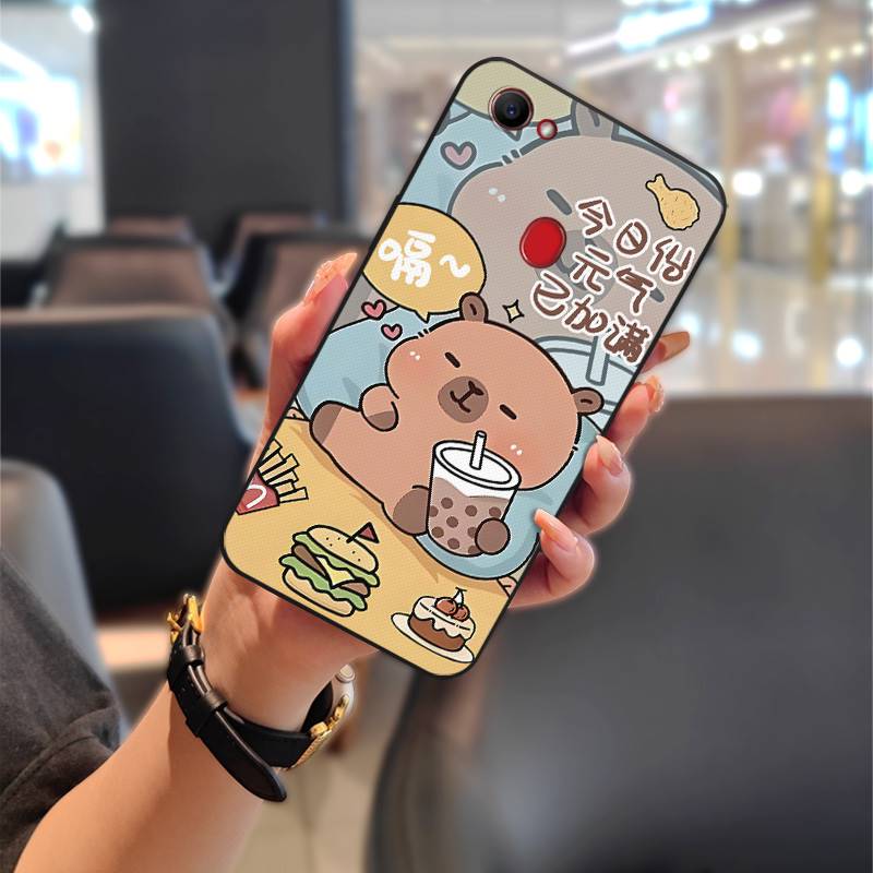 Silicone Cute Phone Case For OPPO F7 Waterproof Fashion Design Full wrap Protective Couple Dirt-resistant Anti-dust TPU