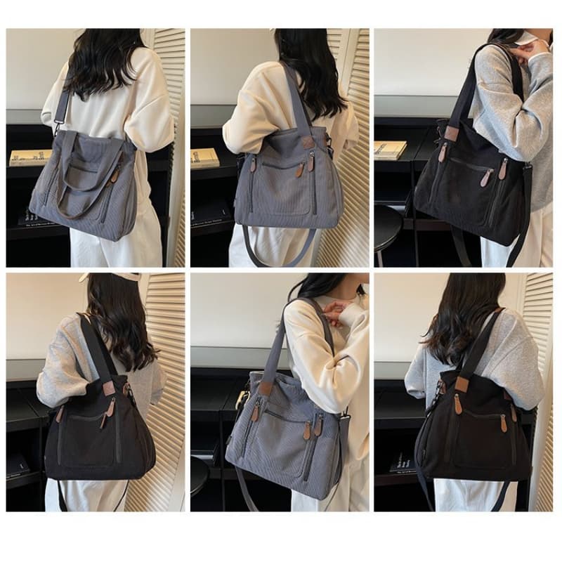 Women's Corduroy Vintage Shoulder Bag Handbag