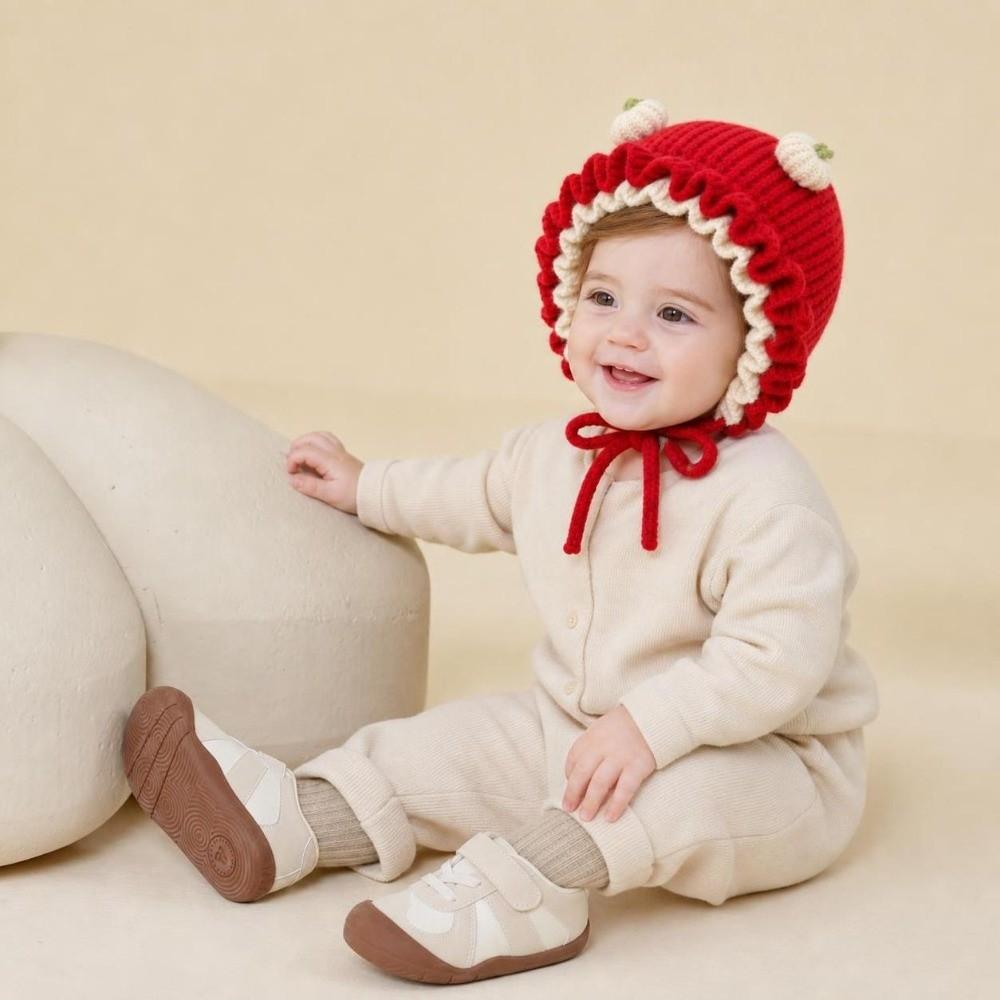 Thick Baby Hooded Hat Soft Woolen Beanie Fashion Infant Winter Hat
