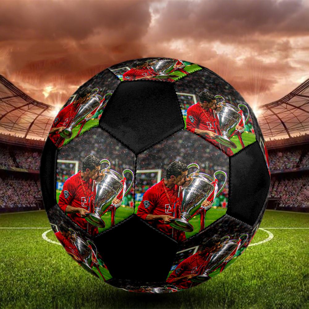 C Ronaldo Hallenfußball Bunt Maschinengenäht PVC Größe 5 Teamtraining Wettkampfbereit Langlebig Hoher Rückprall Coole Sportgeschenk