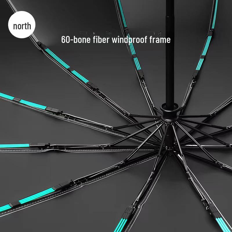 Automatic 60-Bone Folding Umbrella: Large Sun & Rain Protection, Dual-Use, Perfect Gift for Men & Women