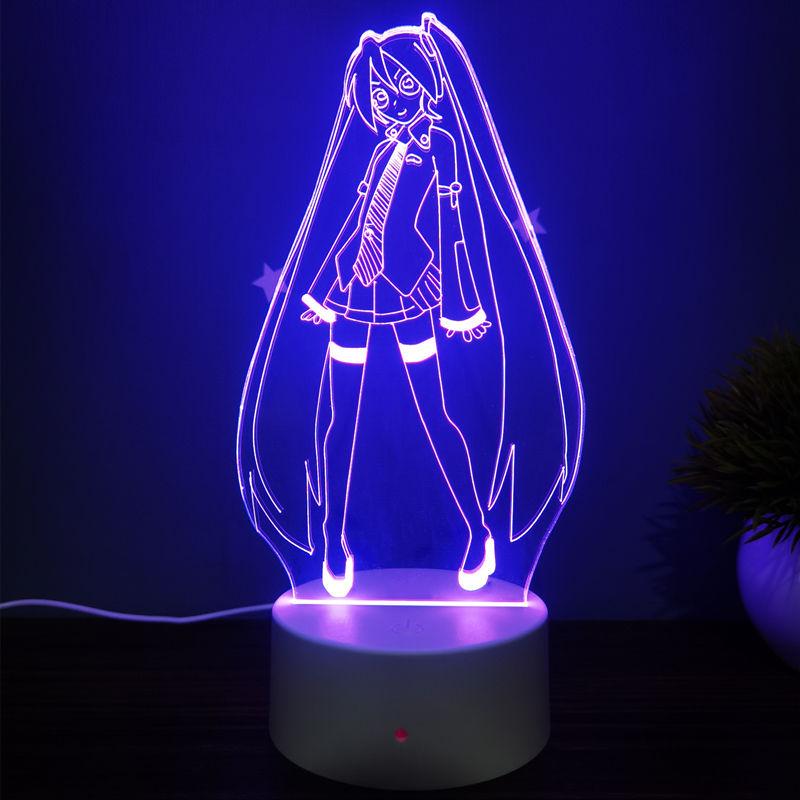 3D LED éjszakai fény: Hatsune Miku, Douluo Kontinens, Sailor Moon Animáció