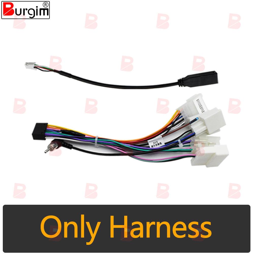 

Car Android Radio Fascias For Toyota GT86 GT 86 Subaru BRZ 2012-2016 9 inch Stereo Panel Wiring Harness Connector Power Cable Only cable